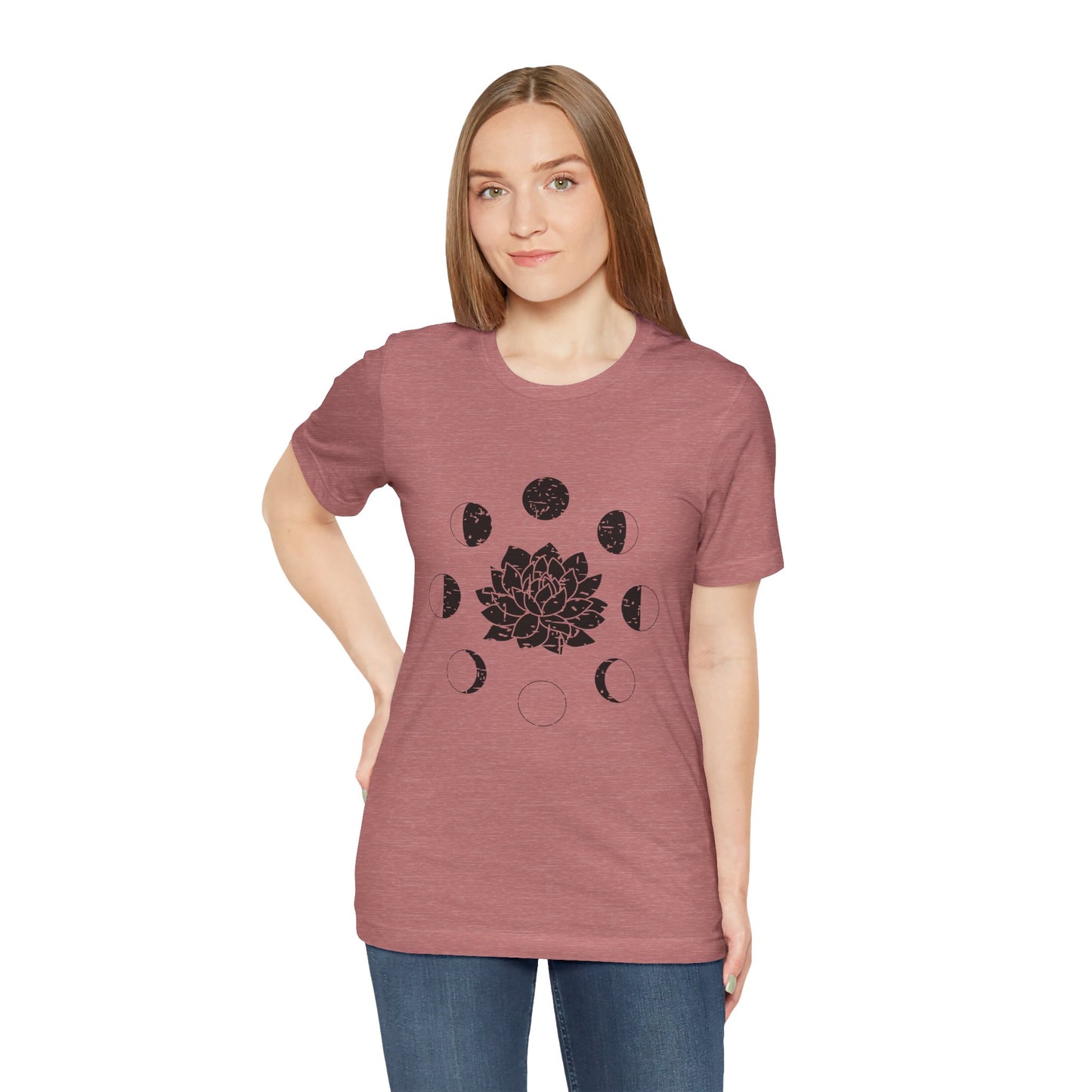 Lotus Moon Phase T-shirt, Boho T-shirt, Grunge Shirt, Inspirational T-shirt, Bohemian T-shirt, Moon and Stars T-Shirt, Gift for Her