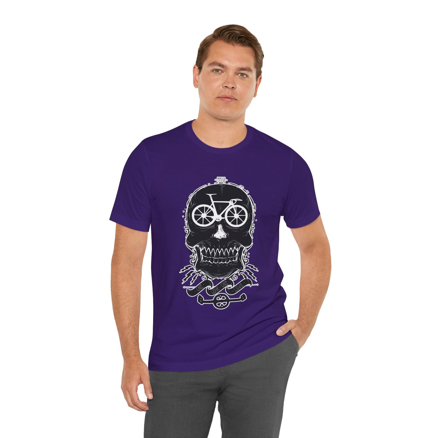 Bicycle Love T-shirt, Skull T-shirt, Shirt with Skull, Skull Head T-shirt, T-shirt with Bicycle, Horror Shirt, Humor T-Shirt