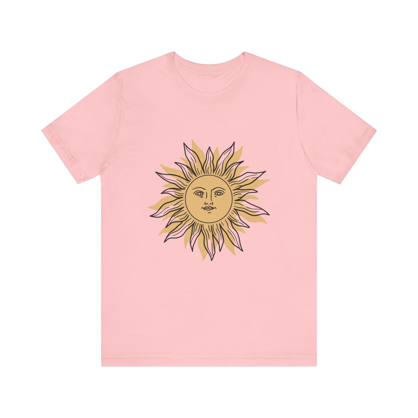 Sun Face T-shirt, Mystical Shirt, Boho T-shirt, Solar T-shirt, Moon and Stars T-Shirt, Bohemian T-shirt, Astrologic Shirt, Gift for Her