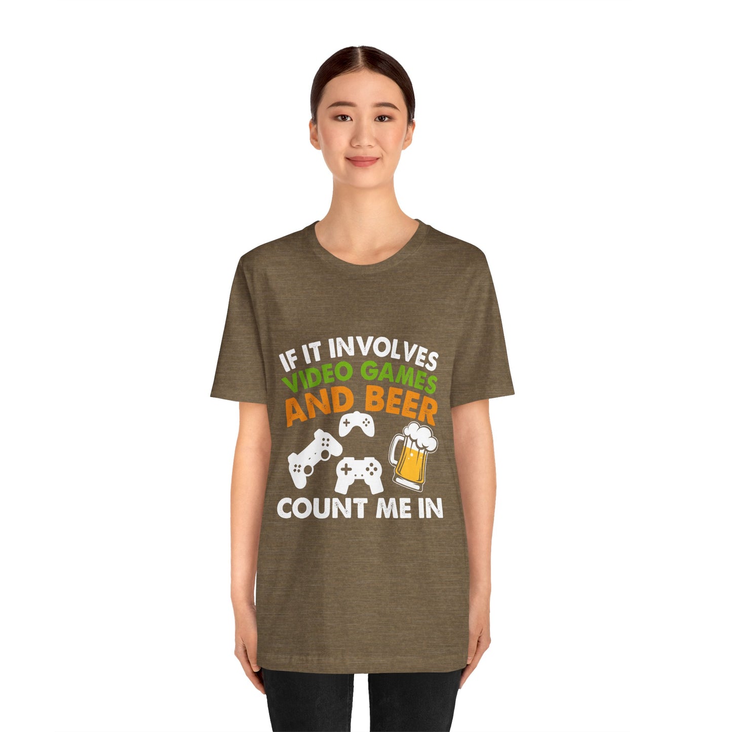 Video Games T-shirt, Gaming Shirt, Video Games and Beer Shirt, T-shirt for Gamers, Funny Gamer Shirts, Gift for Him, Funny Gaming Tee