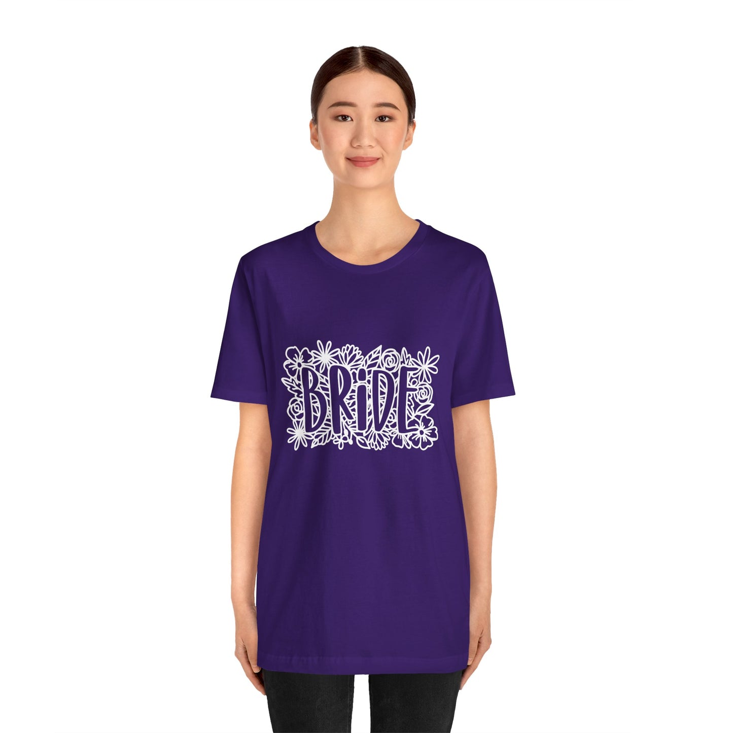 Floral Bride T-shirt, Bride Flowers Shirt, Wedding Shirt, Bride Tee, Bridal Shower Shirt, Gift Shirt for Bride, Bachelorette Party Shirt
