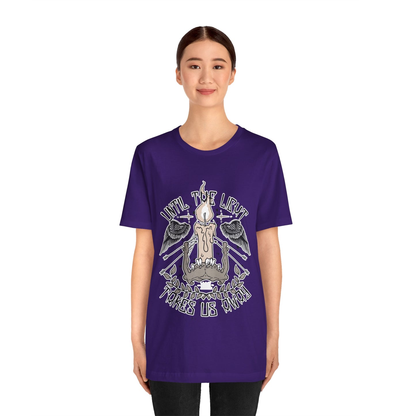 Until the Light Takes us Away T-shirt, Inspirational T-shirt, Skull Shirt, Heavy Metal Rock Shirt, Wings T-Shirt, Rockers T-shirt