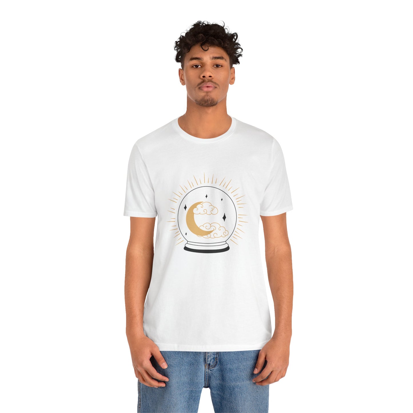 Celestial Crystal Ball T-shirt, Boho T-shirt, Inspirational T-shirt, Bohemian T-shirt, Moon and Stars T-Shirt, Gift Travel Shirt
