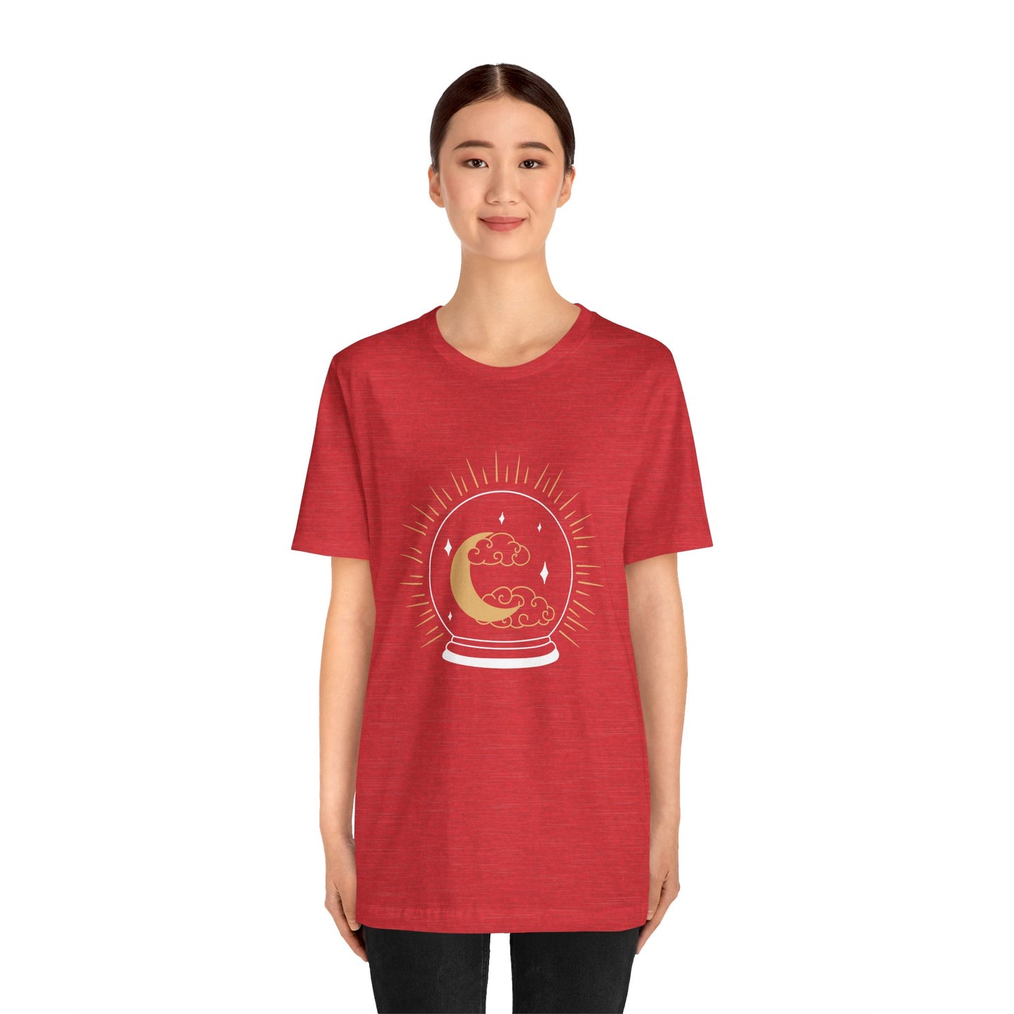 Celestial Crystal Ball T-shirt, Boho T-shirt, Inspirational T-shirt, Bohemian T-shirt, Moon and Stars T-Shirt, Gift Travel Shirt