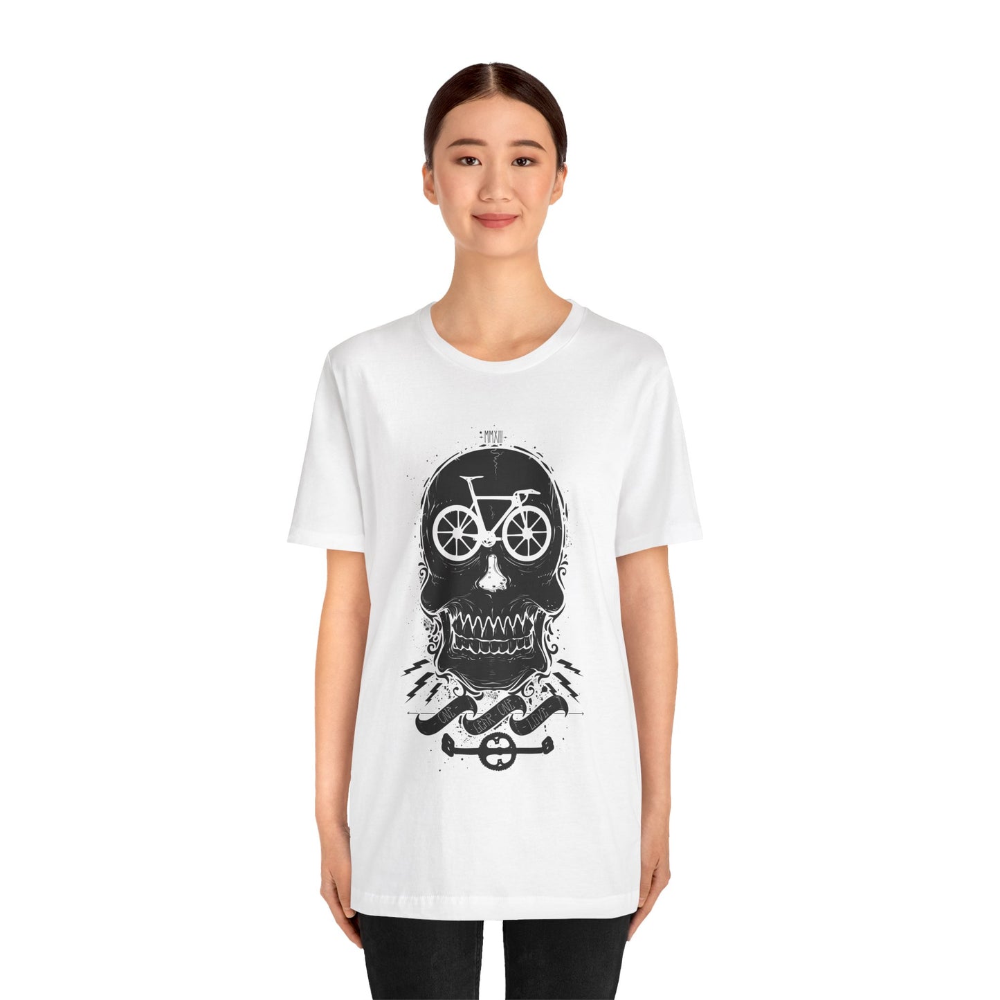 Bicycle Love T-shirt, Skull T-shirt, Shirt with Skull, Skull Head T-shirt, T-shirt with Bicycle, Horror Shirt, Humor T-Shirt