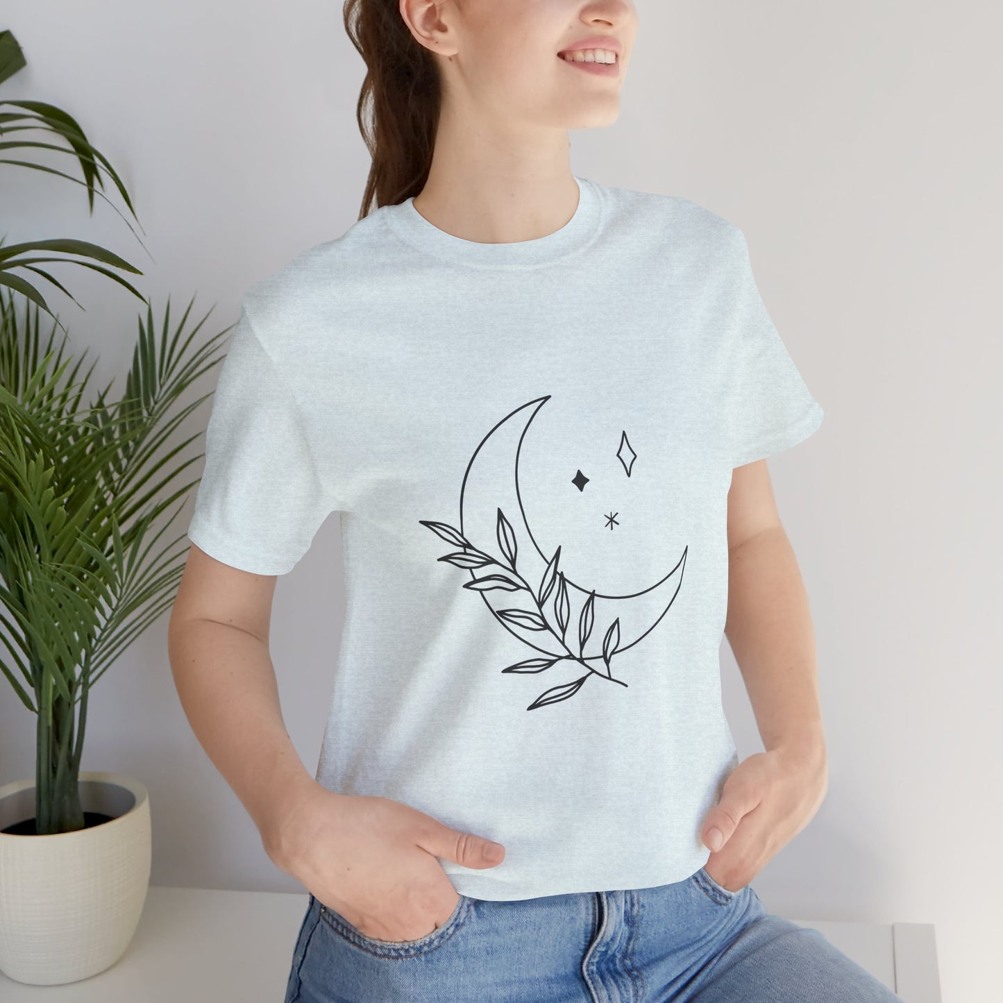 Moon Branch T-shirt, Mystical Shirt, Mystic Tee, Boho T-shirt, Bohemian T-shirt, Moon and Stars T-Shirt, Gift for Her