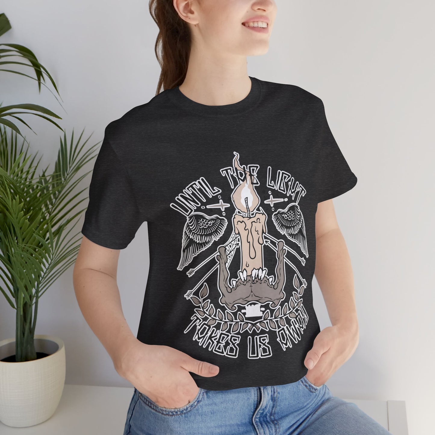 Until the Light Takes us Away T-shirt, Inspirational T-shirt, Skull Shirt, Heavy Metal Rock Shirt, Wings T-Shirt, Rockers T-shirt