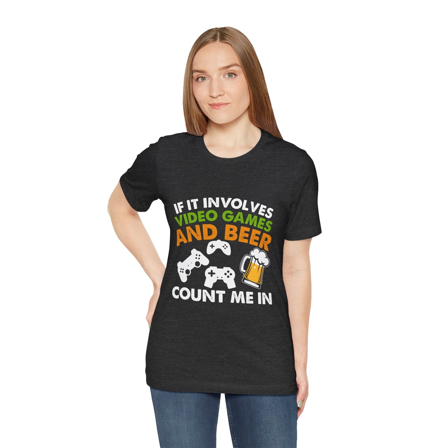 Video Games T-shirt, Gaming Shirt, Video Games and Beer Shirt, T-shirt for Gamers, Funny Gamer Shirts, Gift for Him, Funny Gaming Tee