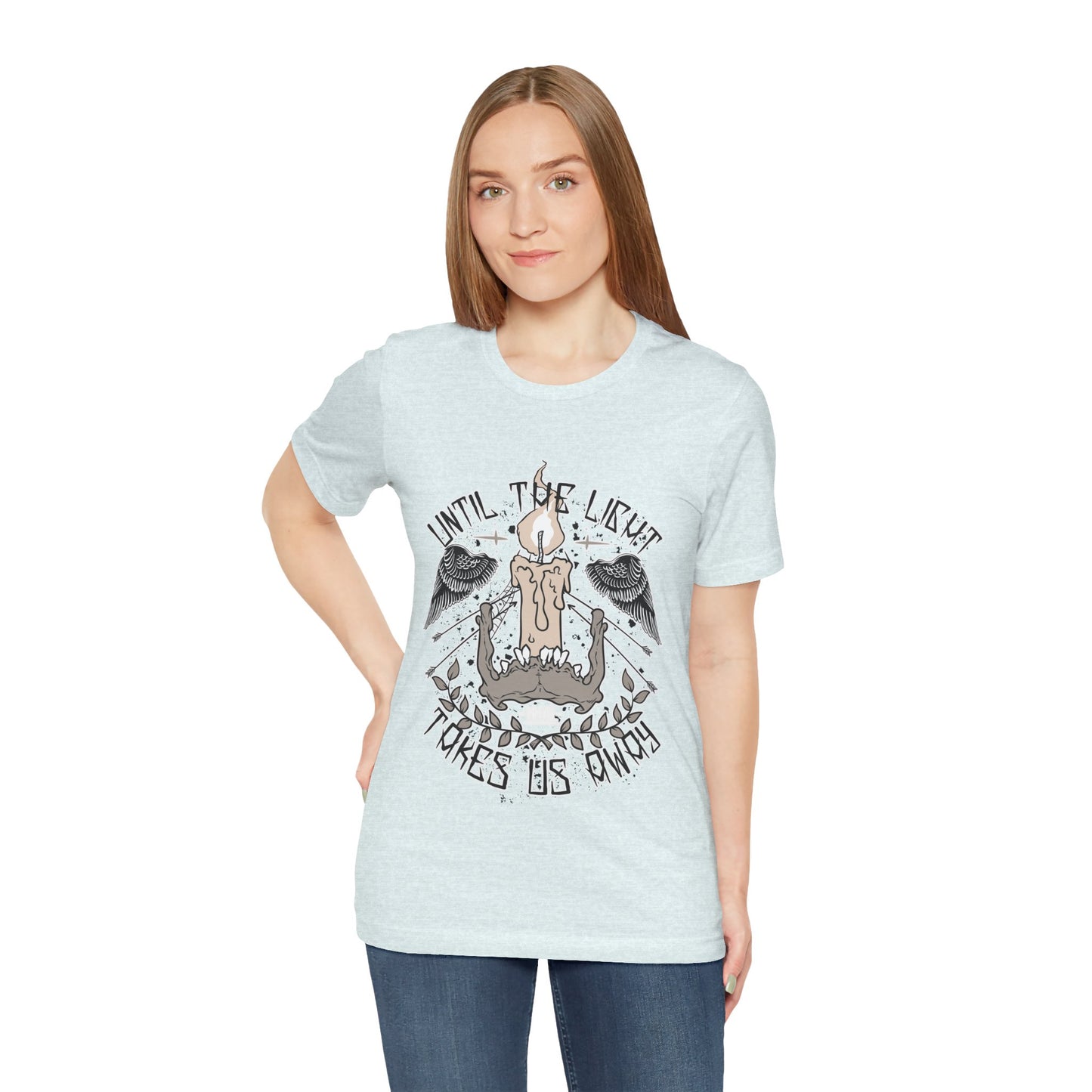 Until the Light Takes us Away T-shirt, Inspirational T-shirt, Skull Shirt, Heavy Metal Rock Shirt, Wings T-Shirt, Rockers T-shirt
