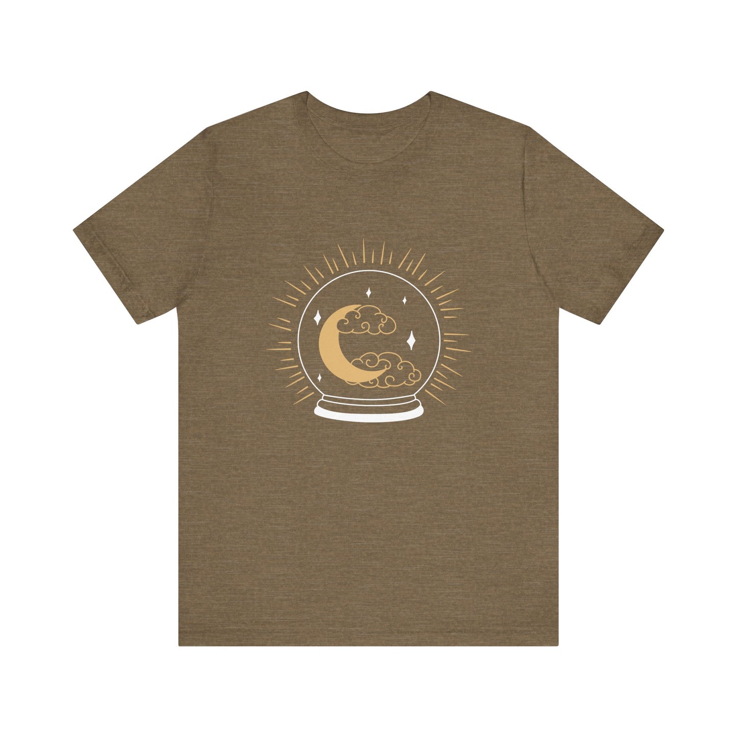Celestial Crystal Ball T-shirt, Boho T-shirt, Inspirational T-shirt, Bohemian T-shirt, Moon and Stars T-Shirt, Gift Travel Shirt