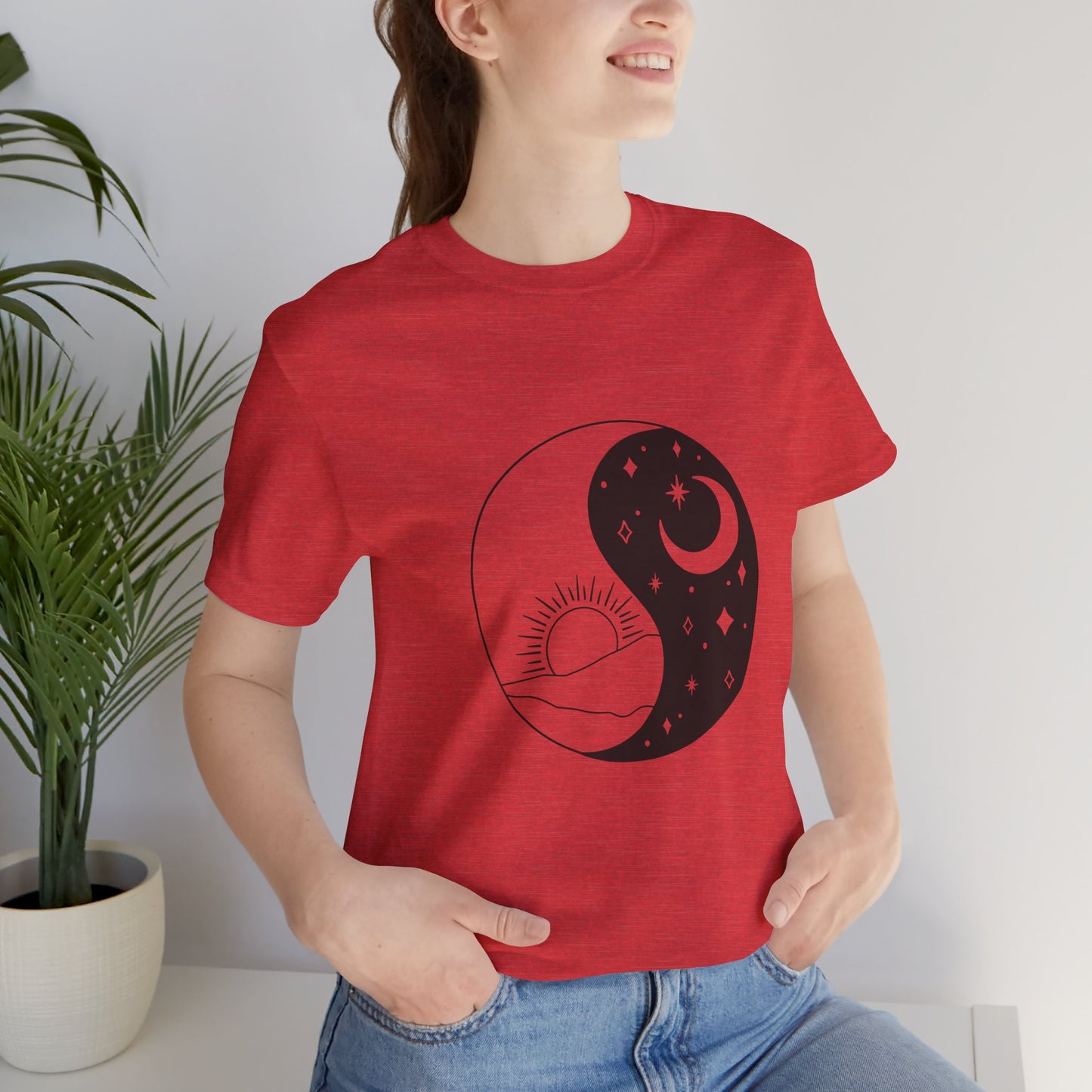 Ying Yang T-shirt, Sun and Moon Shirt, Mystical Shirt, Boho T-shirt, Mystics Shirt, Bohemian T-shirt, Gift Shirt for Her