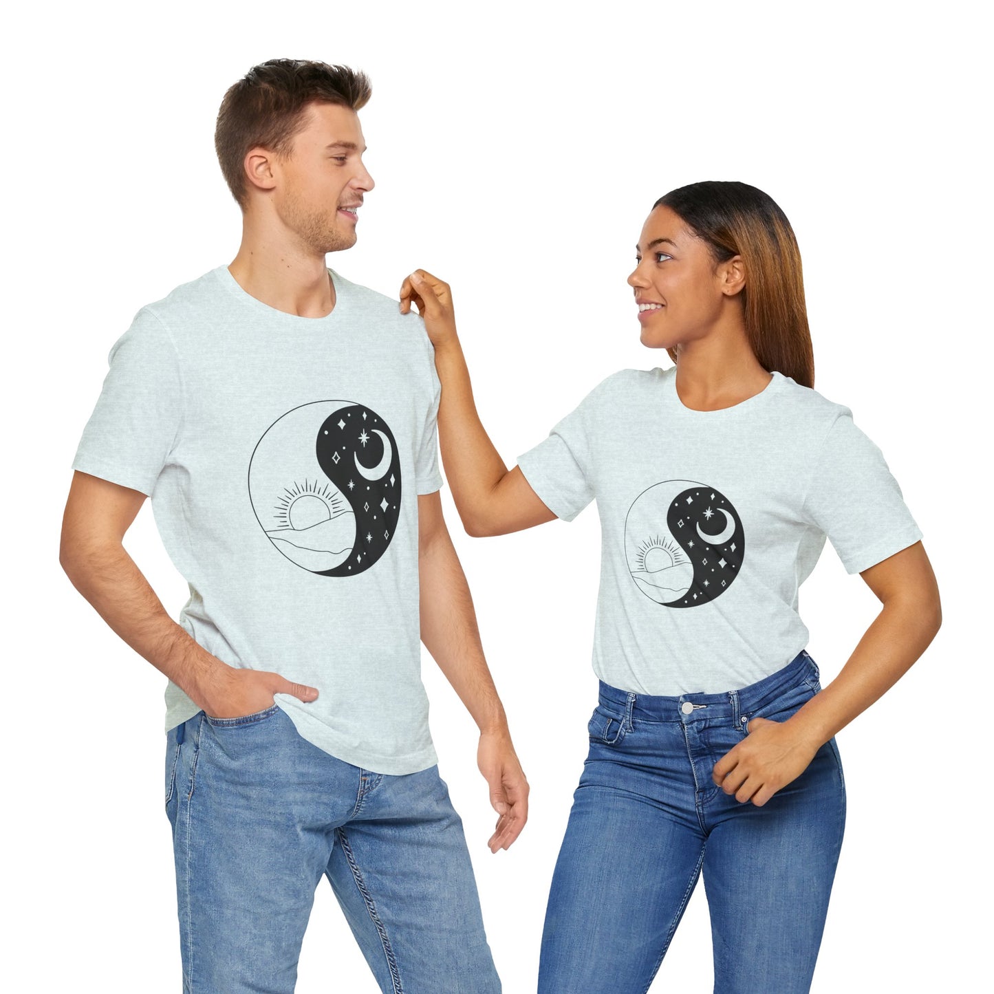 Ying Yang T-shirt, Sun and Moon Shirt, Mystical Shirt, Boho T-shirt, Mystics Shirt, Bohemian T-shirt, Gift Shirt for Her