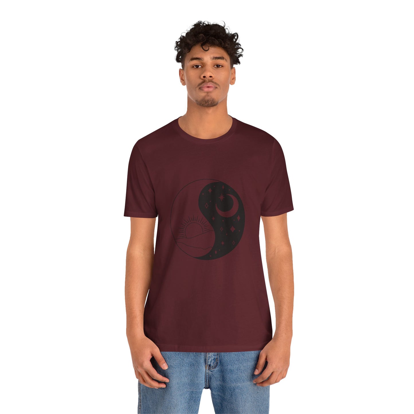 Ying Yang T-shirt, Sun and Moon Shirt, Mystical Shirt, Boho T-shirt, Mystics Shirt, Bohemian T-shirt, Gift Shirt for Her