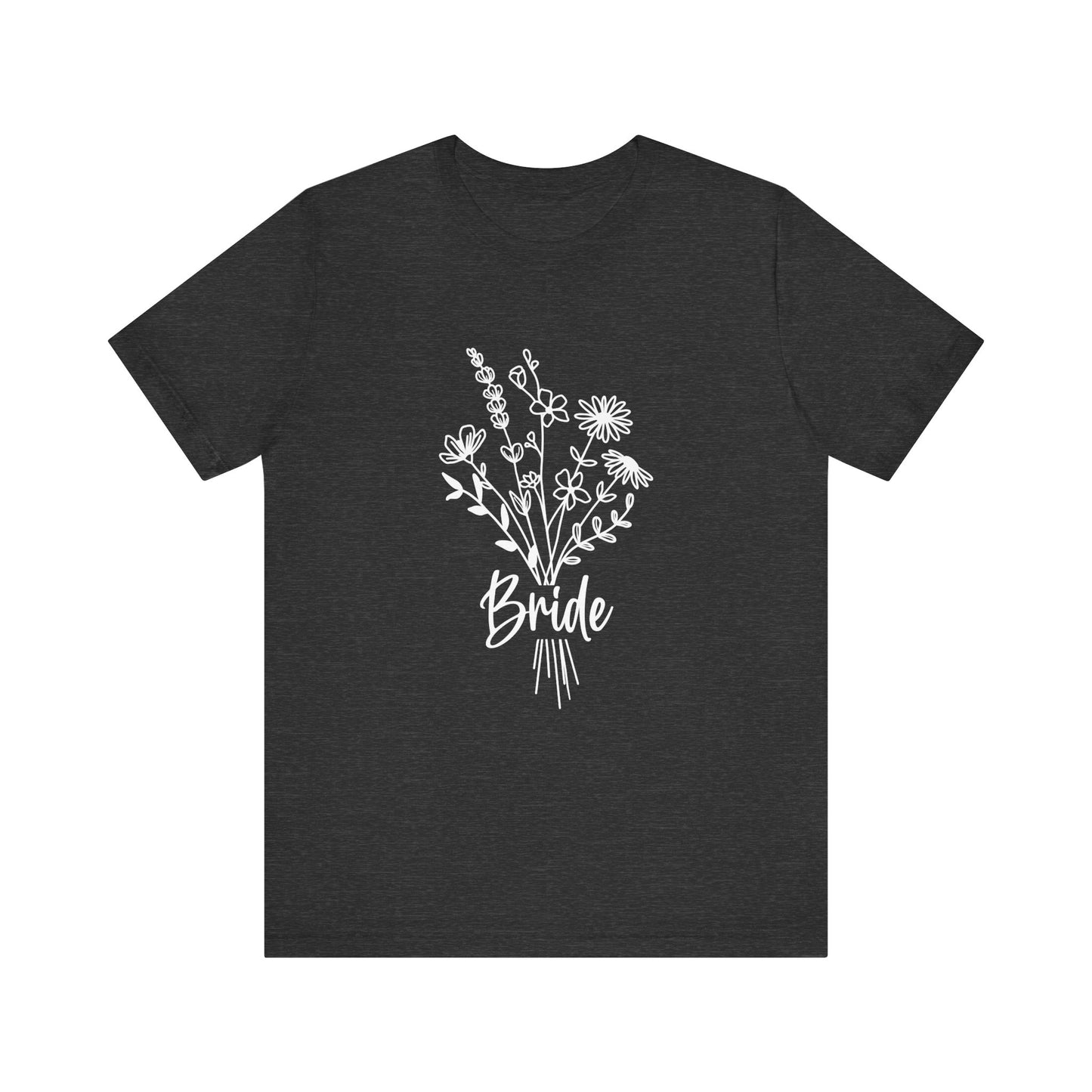 Bride T-shirt, Wedding Shirt, Wildflower Bouquet Floral Shirt, Bride Tee, Bachelorette Shirt, Gift Shirt for Bride, Bridal Shower Shirt