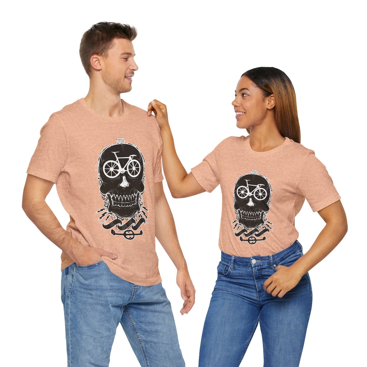 Bicycle Love T-shirt, Skull T-shirt, Shirt with Skull, Skull Head T-shirt, T-shirt with Bicycle, Horror Shirt, Humor T-Shirt