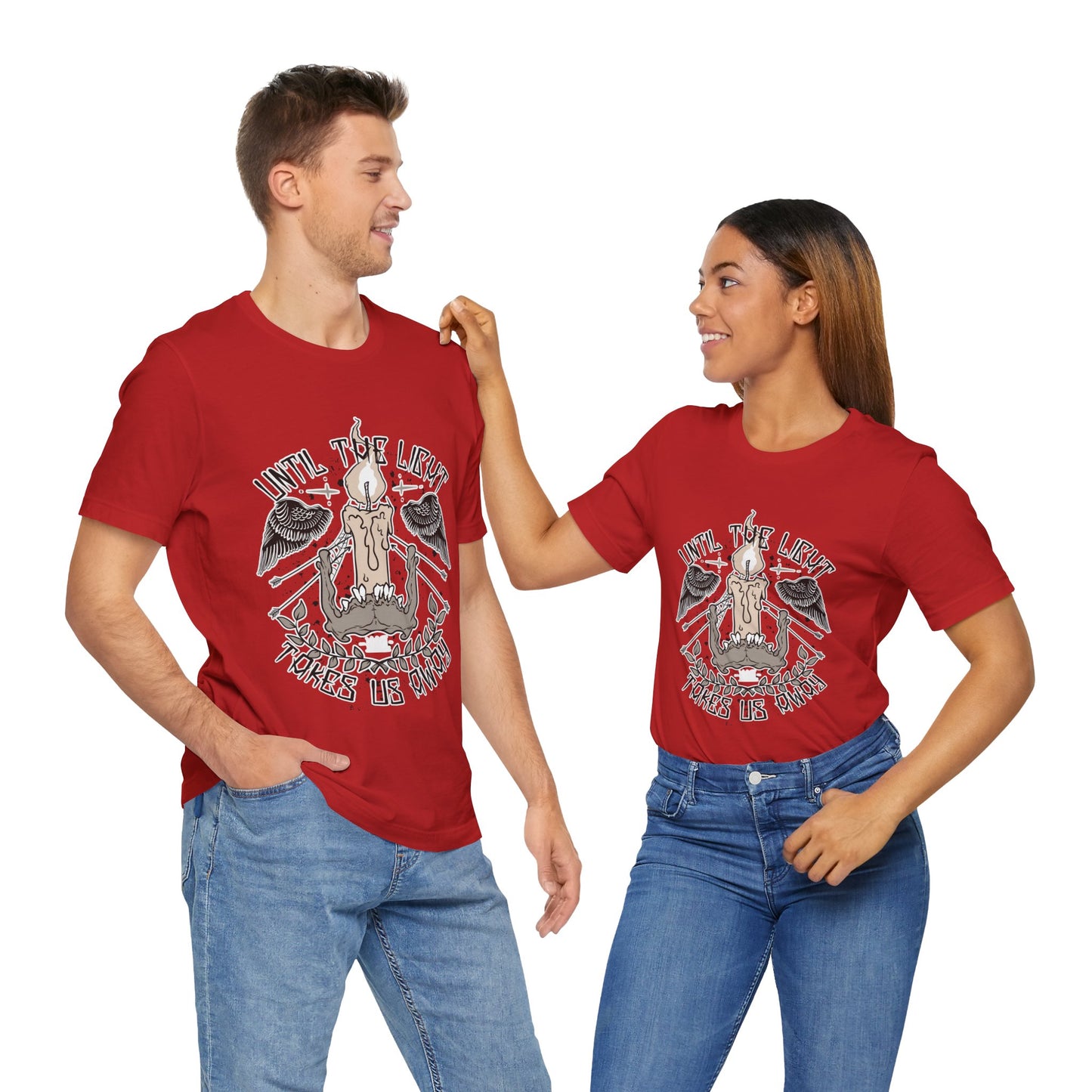 Until the Light Takes us Away T-shirt, Inspirational T-shirt, Skull Shirt, Heavy Metal Rock Shirt, Wings T-Shirt, Rockers T-shirt