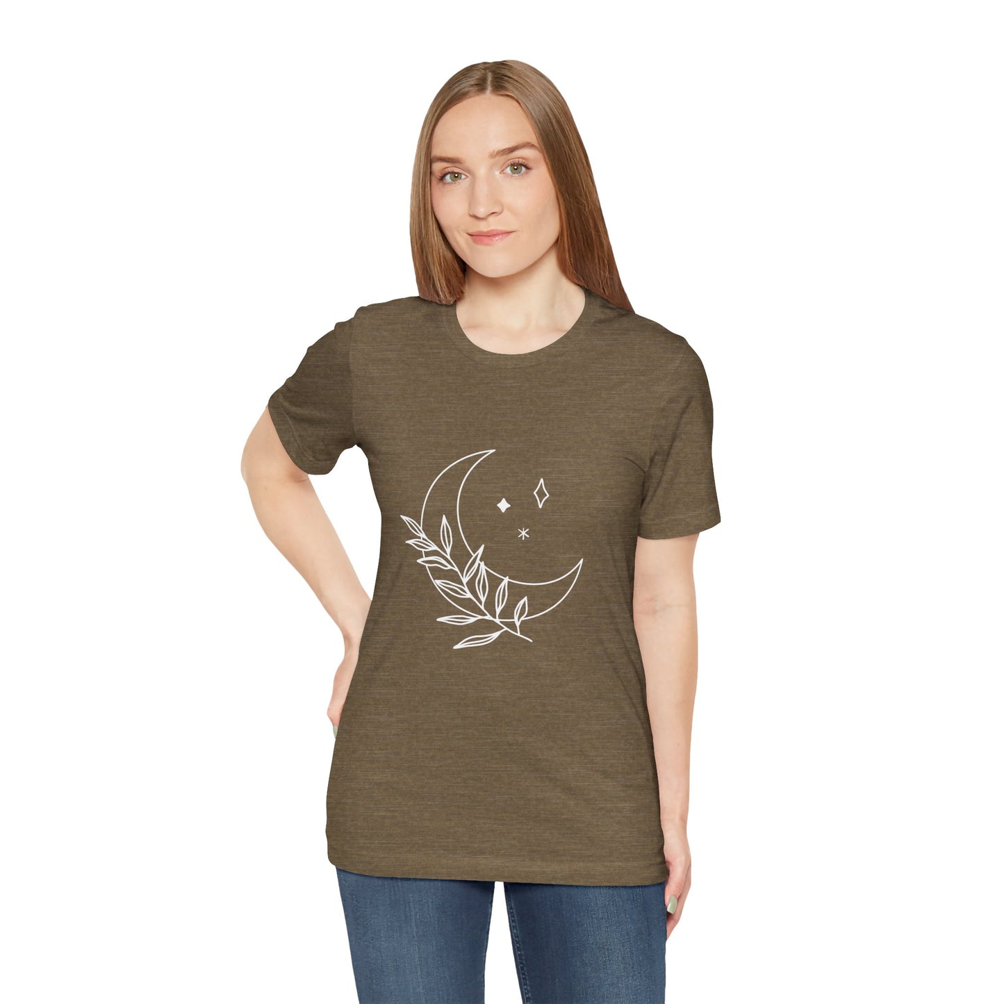 Moon Branch T-shirt, Mystical Shirt, Mystic Tee, Boho T-shirt, Bohemian T-shirt, Moon and Stars T-Shirt, Gift for Her