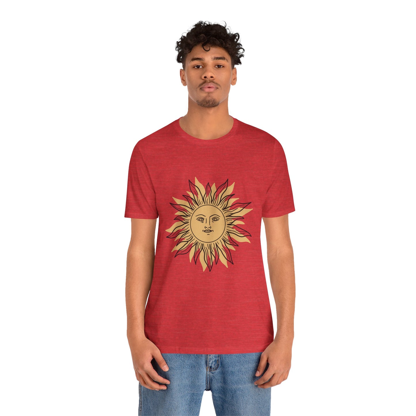 Sun Face T-shirt, Mystical Shirt, Boho T-shirt, Solar T-shirt, Moon and Stars T-Shirt, Bohemian T-shirt, Astrologic Shirt, Gift for Her