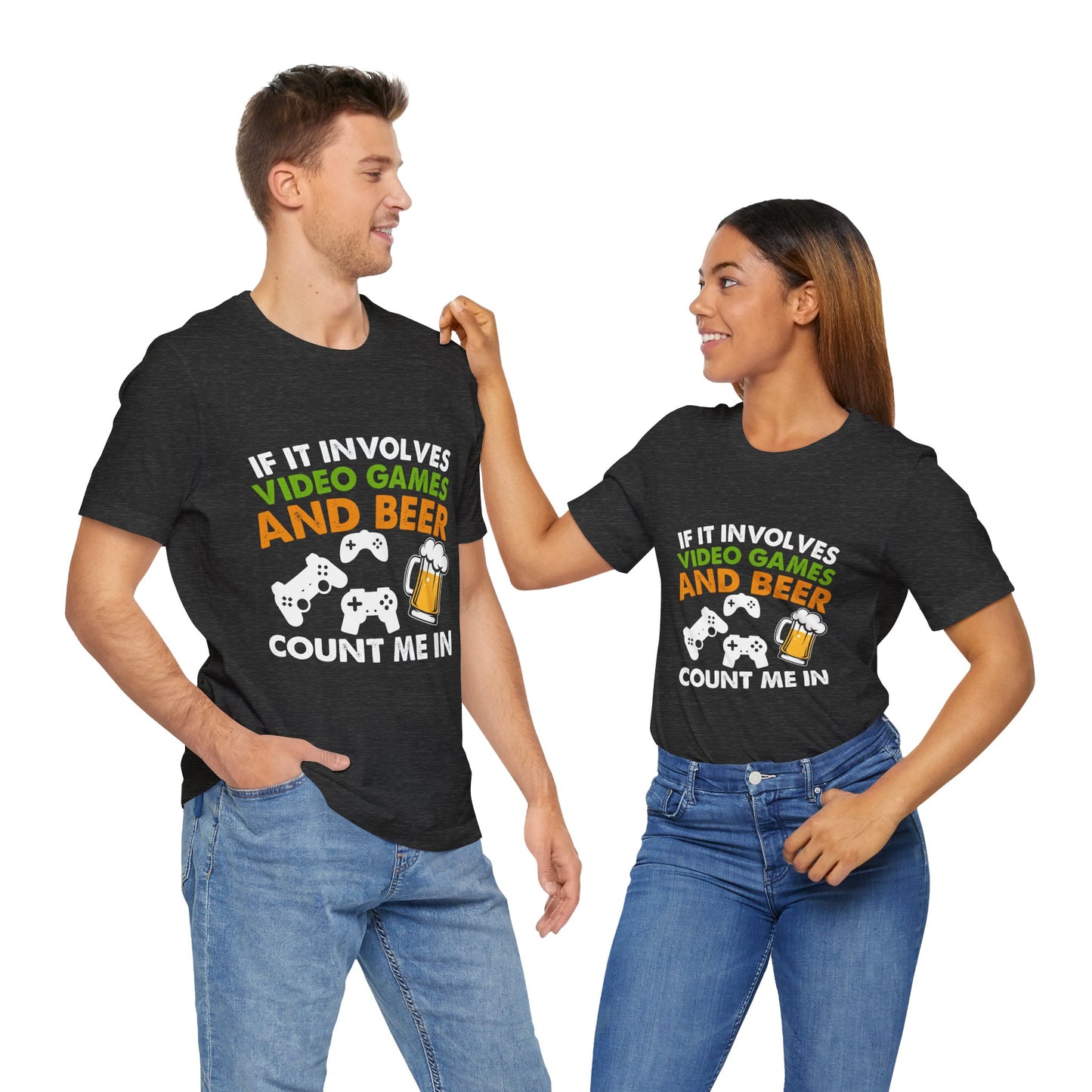 Video Games T-shirt, Gaming Shirt, Video Games and Beer Shirt, T-shirt for Gamers, Funny Gamer Shirts, Gift for Him, Funny Gaming Tee