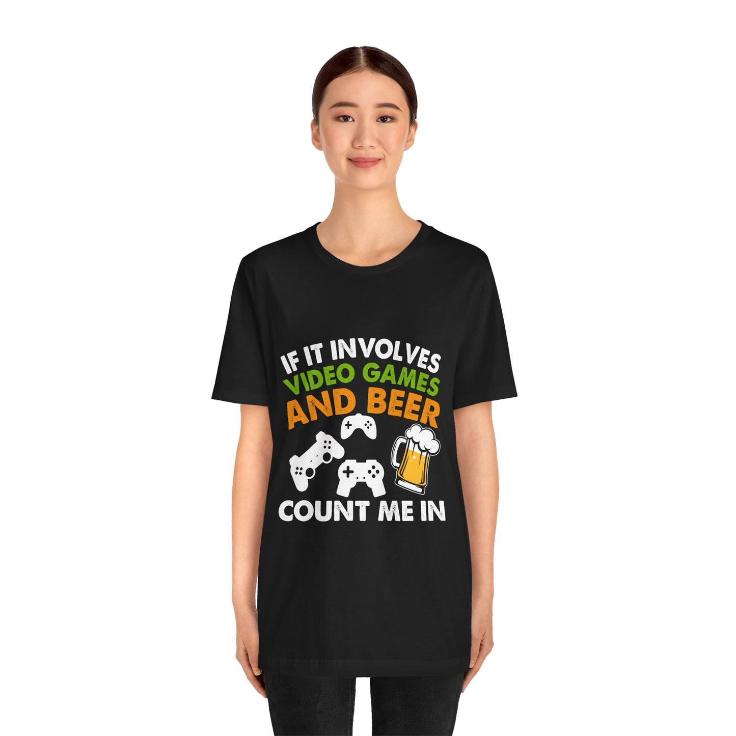 Video Games T-shirt, Gaming Shirt, Video Games and Beer Shirt, T-shirt for Gamers, Funny Gamer Shirts, Gift for Him, Funny Gaming Tee