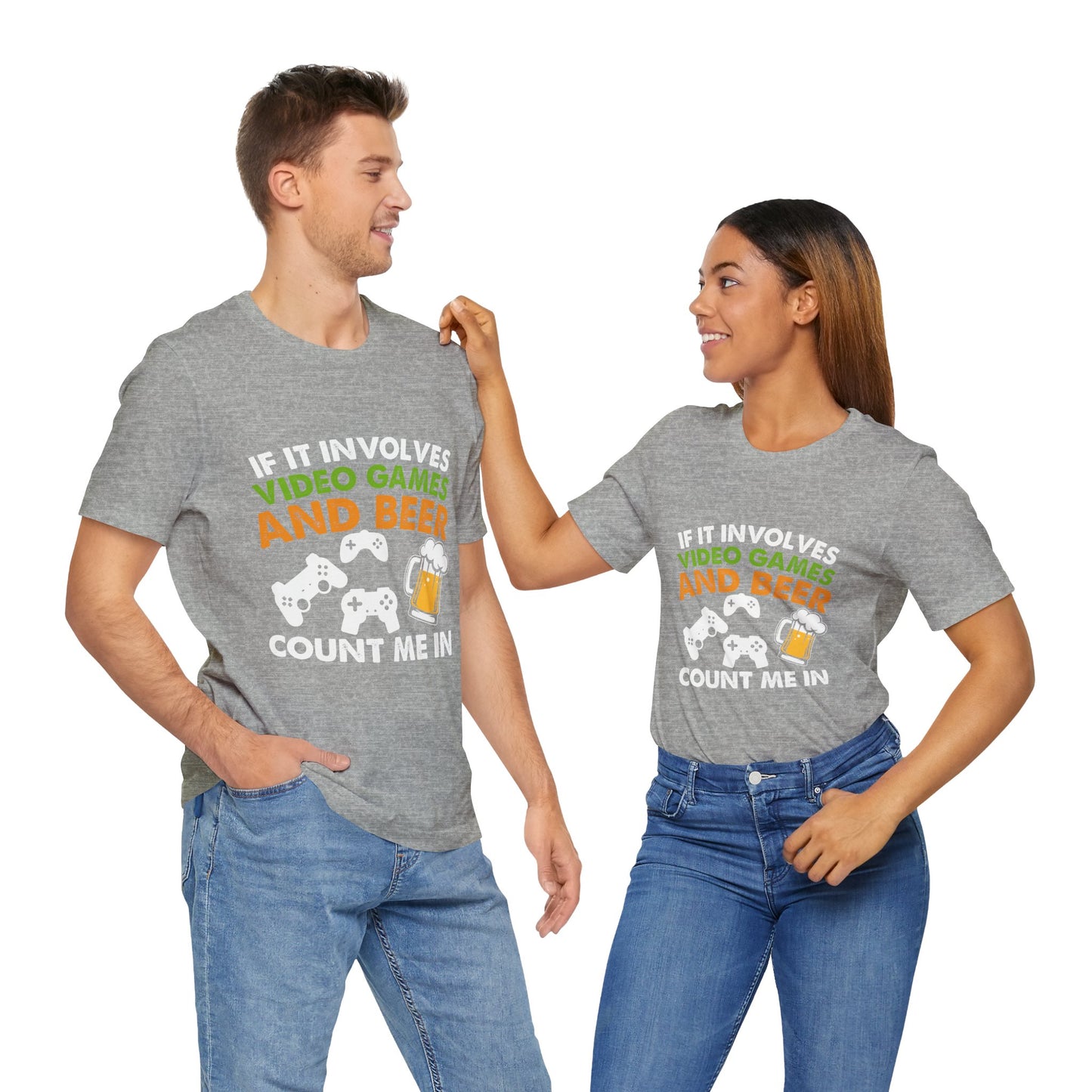 Video Games T-shirt, Gaming Shirt, Video Games and Beer Shirt, T-shirt for Gamers, Funny Gamer Shirts, Gift for Him, Funny Gaming Tee