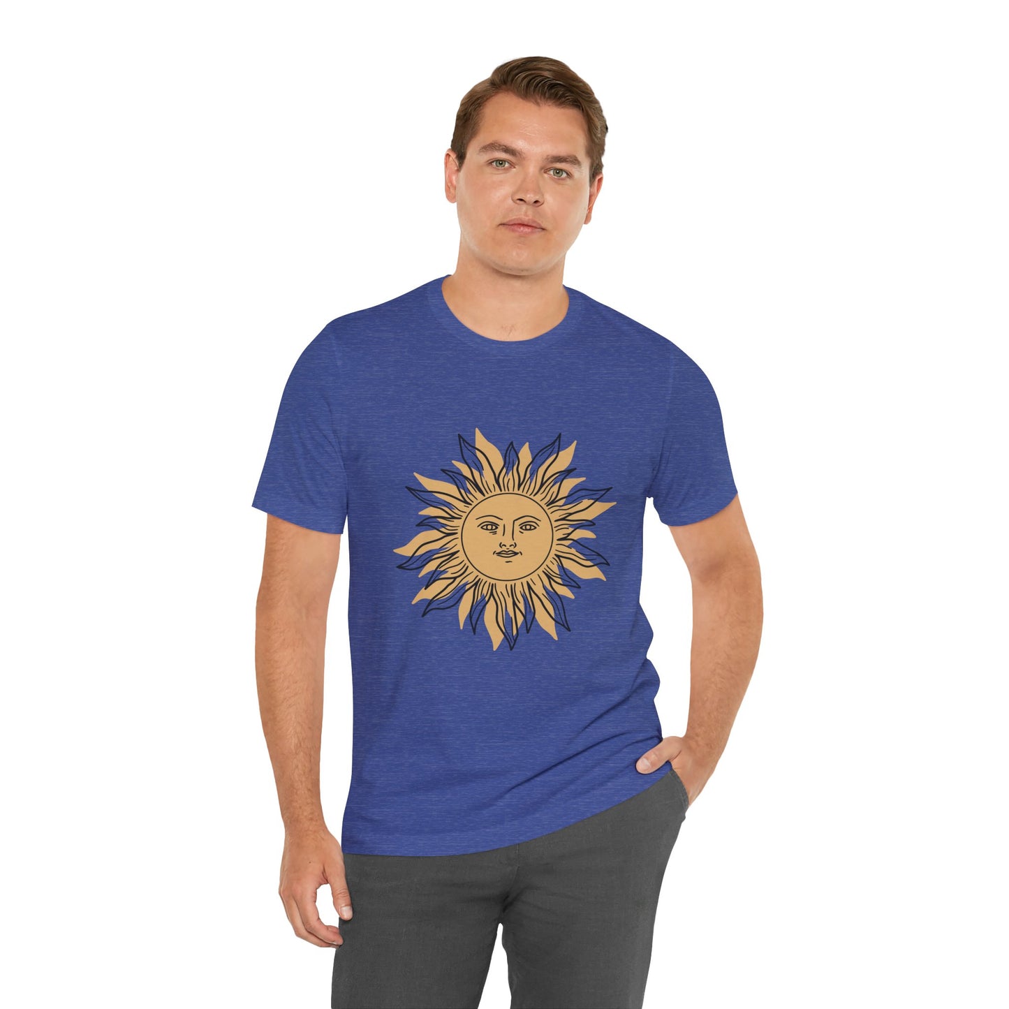 Sun Face T-shirt, Mystical Shirt, Boho T-shirt, Solar T-shirt, Moon and Stars T-Shirt, Bohemian T-shirt, Astrologic Shirt, Gift for Her