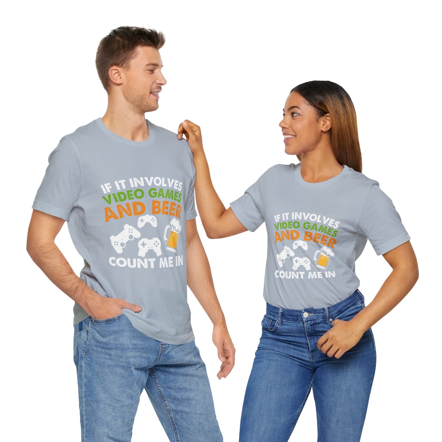 Video Games T-shirt, Gaming Shirt, Video Games and Beer Shirt, T-shirt for Gamers, Funny Gamer Shirts, Gift for Him, Funny Gaming Tee