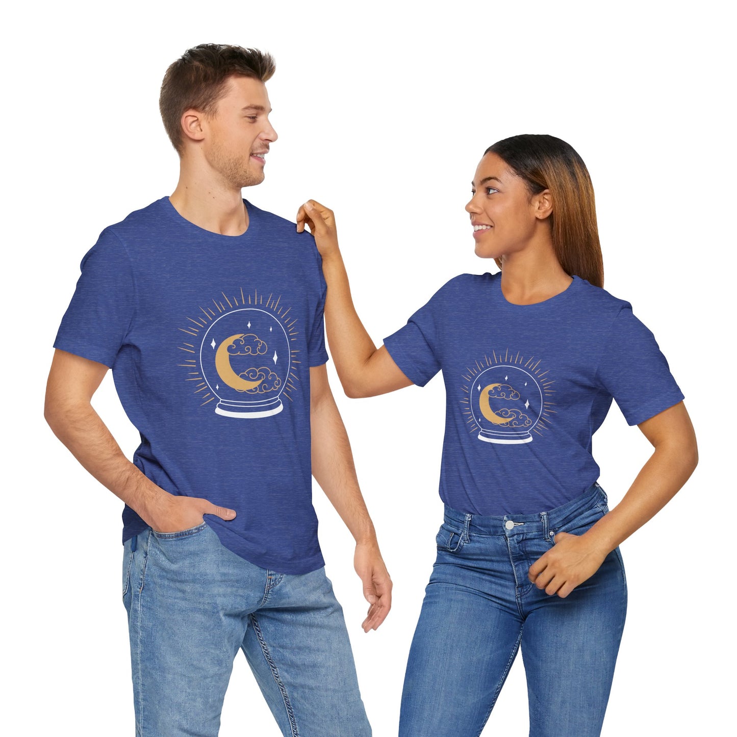 Celestial Crystal Ball T-shirt, Boho T-shirt, Inspirational T-shirt, Bohemian T-shirt, Moon and Stars T-Shirt, Gift Travel Shirt