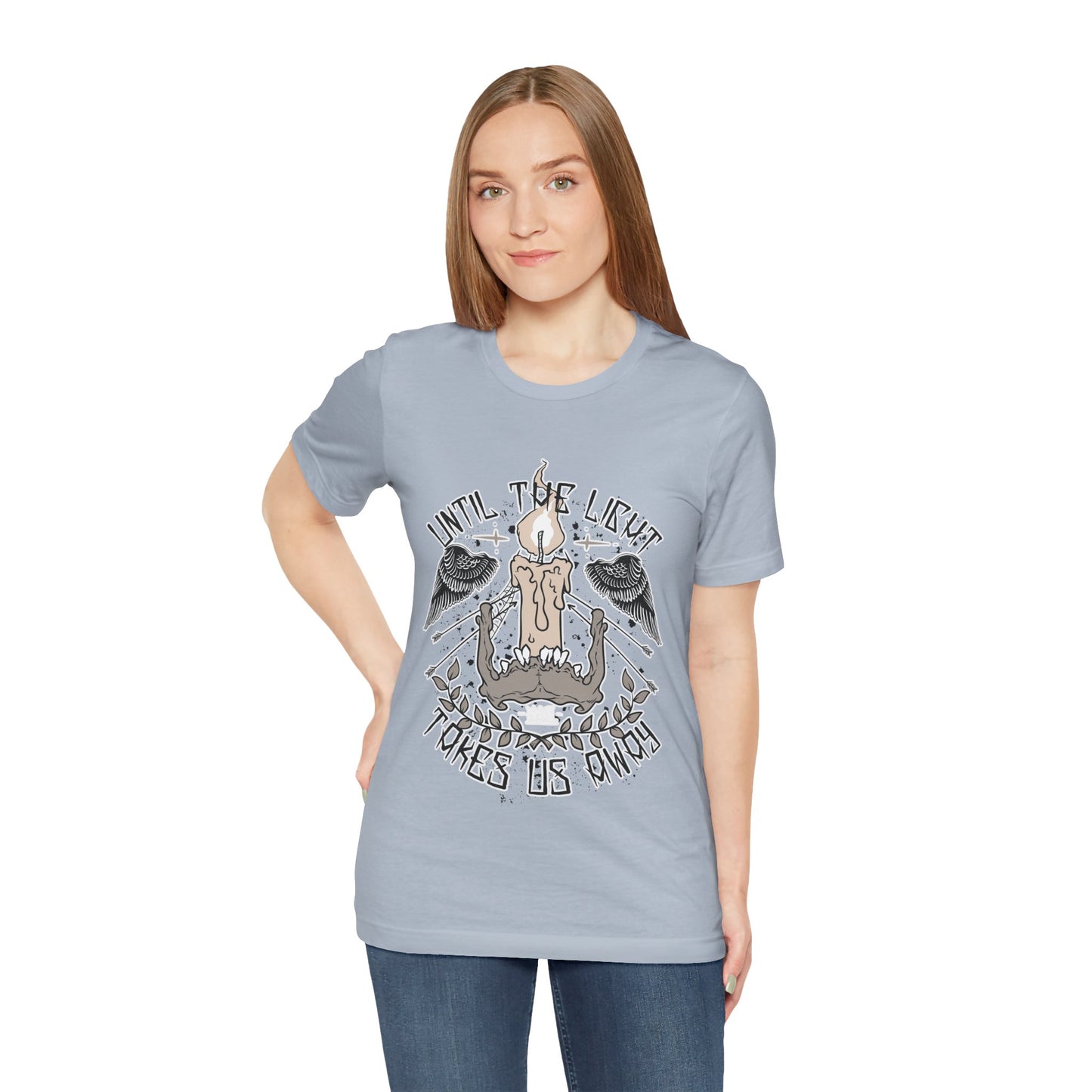 Until the Light Takes us Away T-shirt, Inspirational T-shirt, Skull Shirt, Heavy Metal Rock Shirt, Wings T-Shirt, Rockers T-shirt