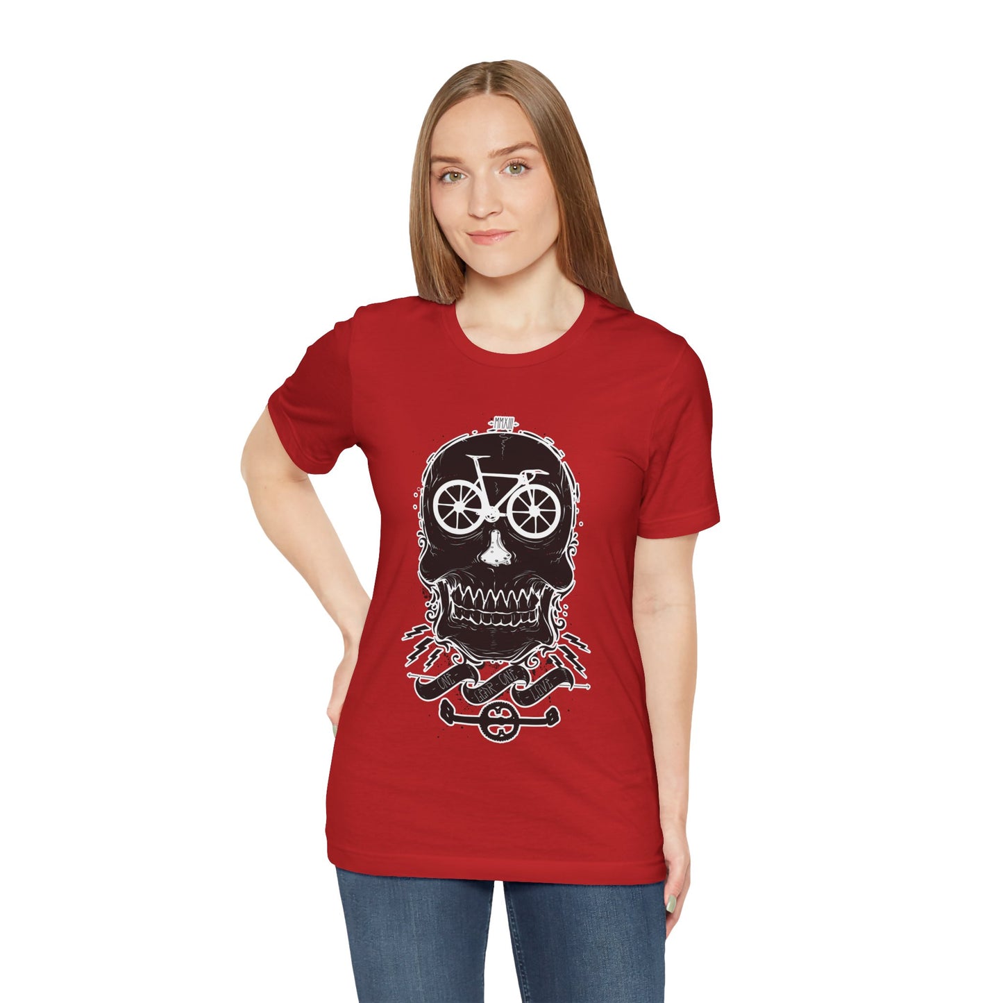 Bicycle Love T-shirt, Skull T-shirt, Shirt with Skull, Skull Head T-shirt, T-shirt with Bicycle, Horror Shirt, Humor T-Shirt
