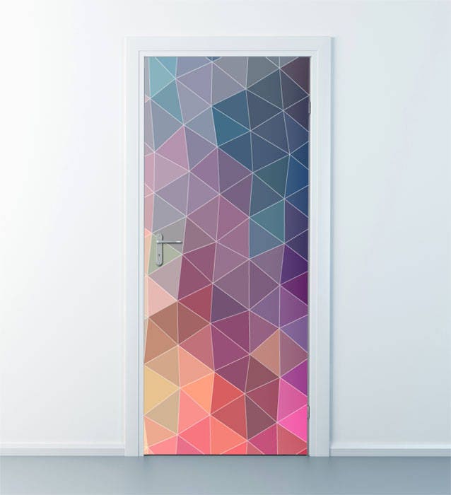 Abstract Wall Decal, Pattern Abstract Wall Sticker, Door Mural, Abstract Wallpaper, Modern Door Sticker, Home Design Door Covering