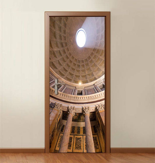 Pantheon Wandtür Aufkleber, Italien Wandtür Aufkleber, Architektur Wandaufkleber, Türabdeckung, Italien Panheon Tapete Wandbild Home Decor