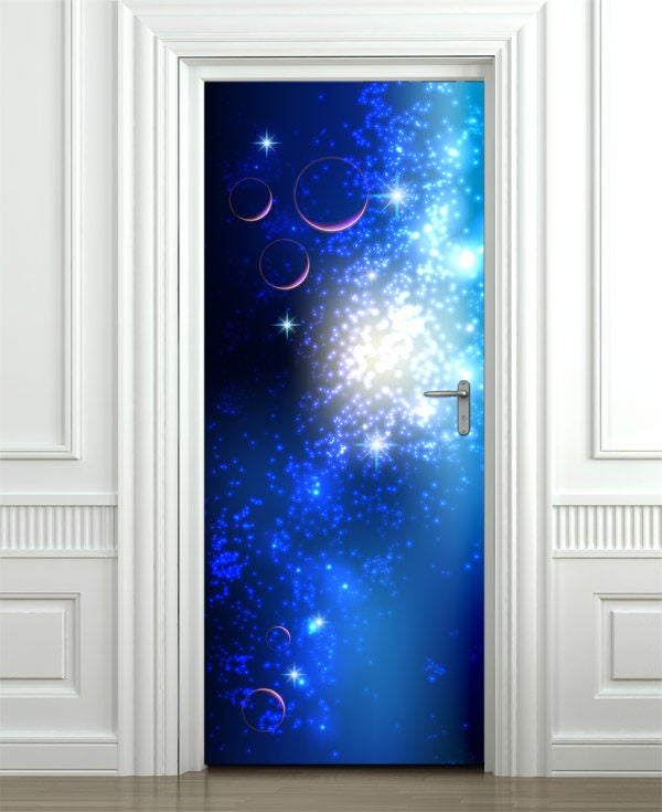 Space Wall Decal, Star Dust Wall Sticker, Space Door Mural, Galaxy Wall Decal, Wallpaper, Space Door Sticker, Home Design Door Covering