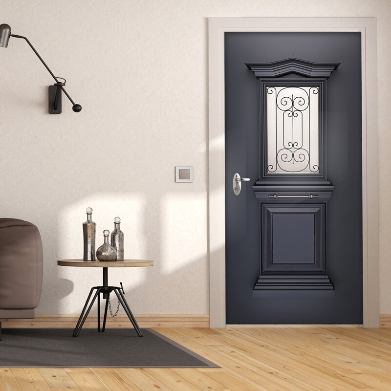 Door Mural, Greek Style Entrance Door Wallpaper, Entrance Door Sticker, Classic Door Covering, Greek Style Entrance Door Design