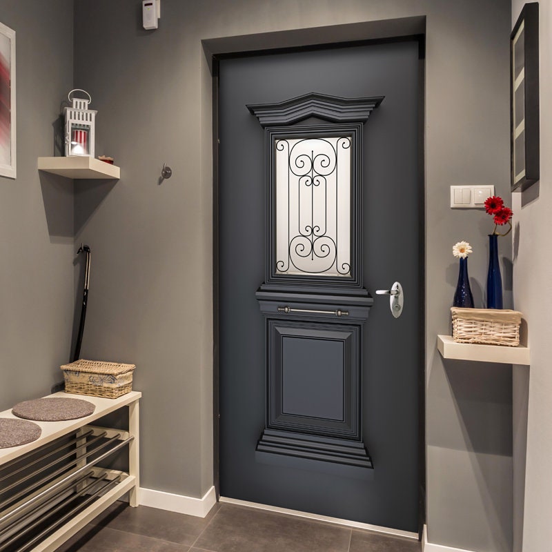 Door Mural, Greek Style Entrance Door Wallpaper, Entrance Door Sticker, Classic Door Covering, Greek Style Entrance Door Design