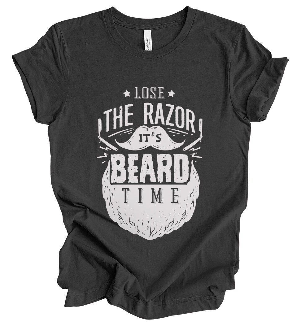 T-shirt « Lâchez le rasoir, c'est l'heure de la barbe », T-shirt « Beard Love », T-shirt « Homme barbe », T-shirt « Papa barbe », T-shirt « Cheveux », T-shirt « Amoureux de la barbe »