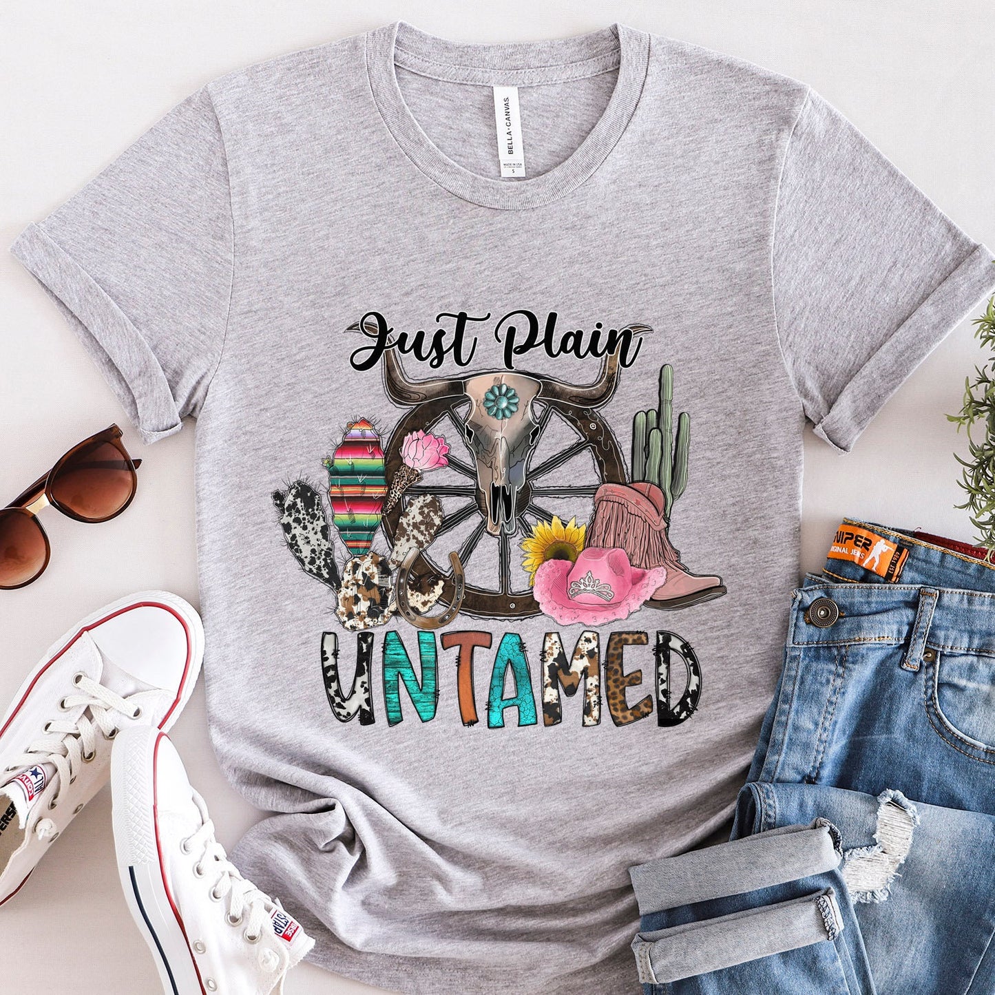 Just Plain Untamed T-Shirt, Western Style Shirt, Südstaaten Shirt, Rodeo Shirt, Cowgirl Shirt, Cowboy Shirt, Country Shirt