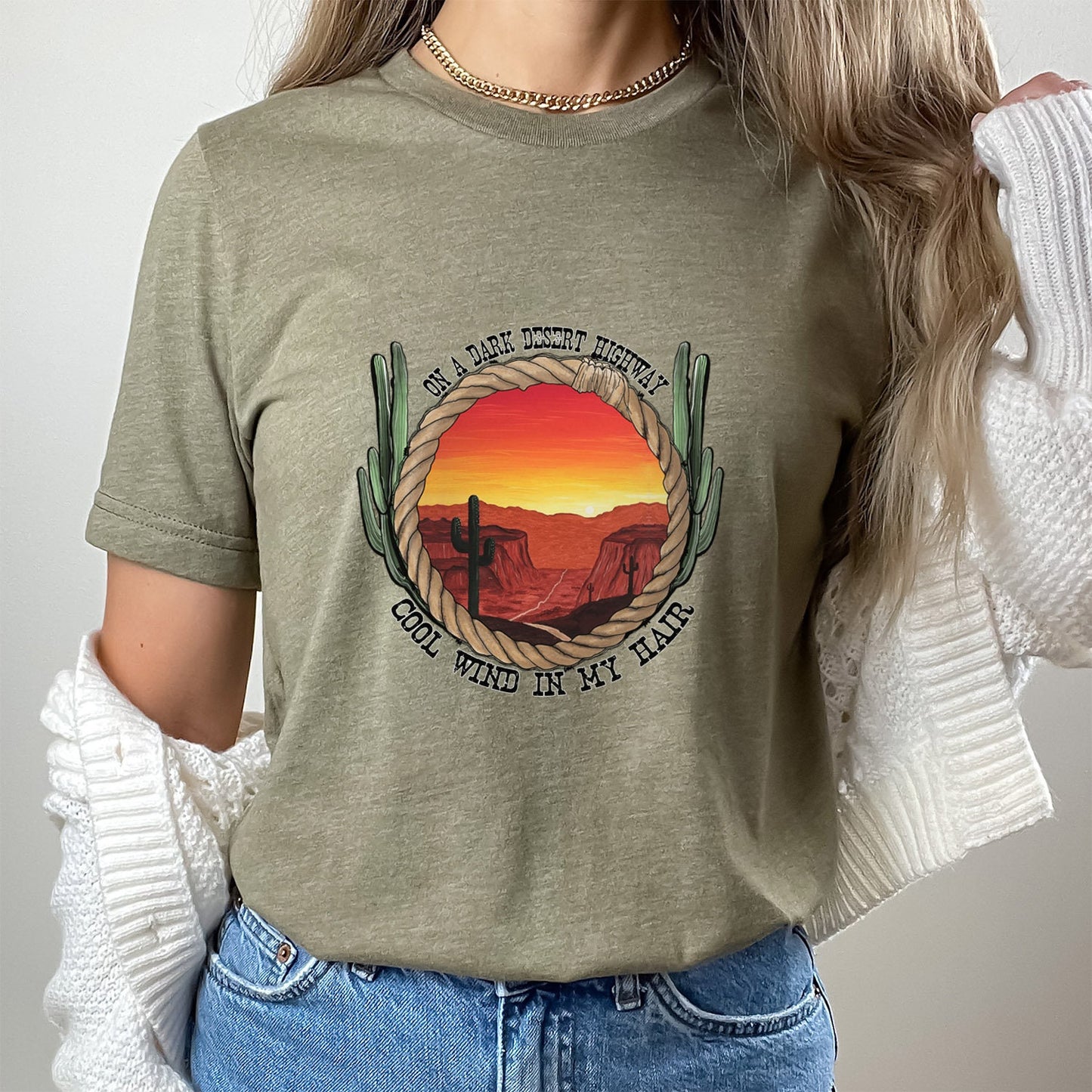 Desert Highway T-Shirt, Western Shirt, Natur Südstaaten Shirt, Cowgirl Shirt, Retro Shirt, Cowboy Shirt, Country Shirt