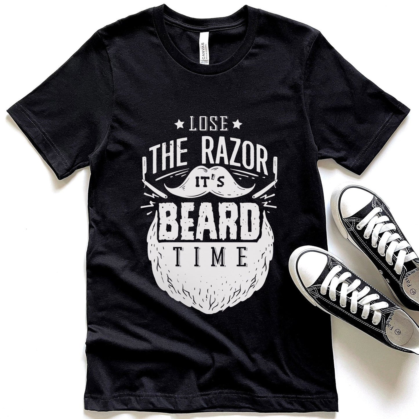 T-shirt « Lâchez le rasoir, c'est l'heure de la barbe », T-shirt « Beard Love », T-shirt « Homme barbe », T-shirt « Papa barbe », T-shirt « Cheveux », T-shirt « Amoureux de la barbe »