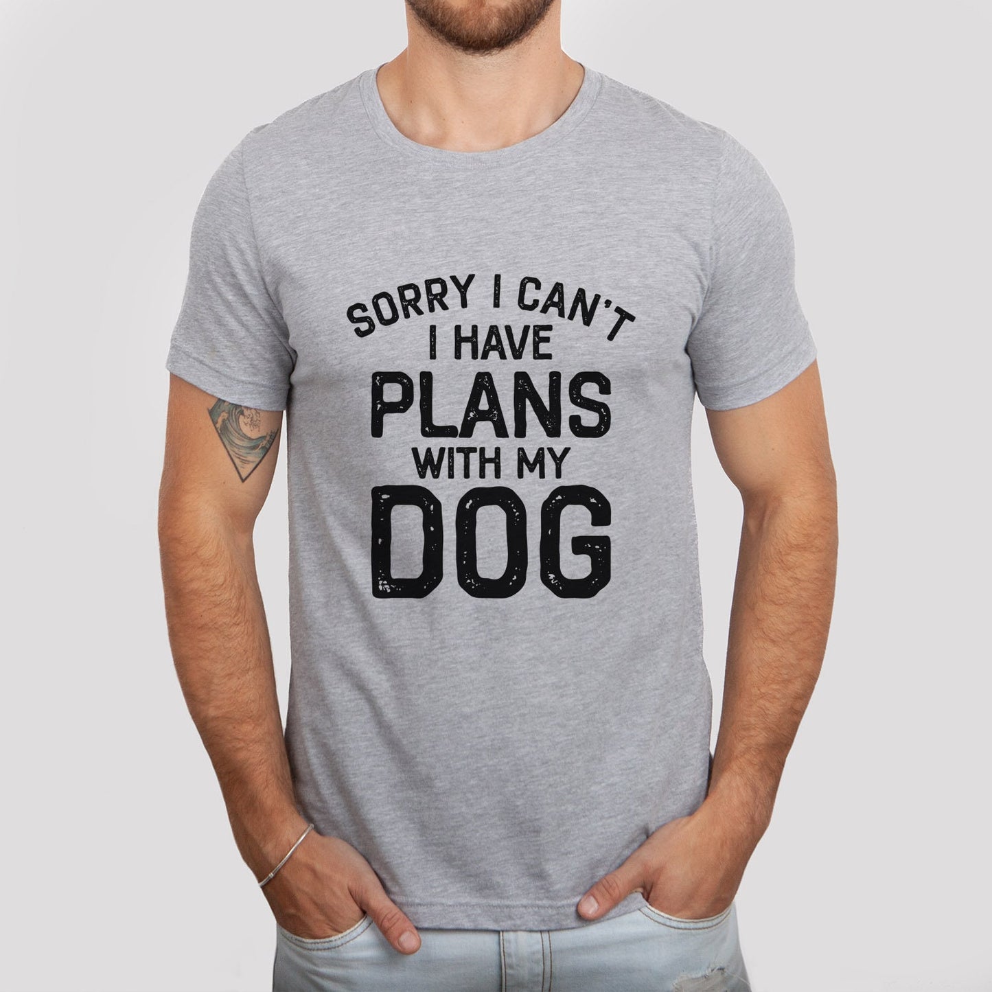 T-shirt « J'ai des projets avec mon chien », T-shirt pour amoureux des chiens, T-shirt avec citation sur les chiens, T-shirt pour maman ou papa de chien, T-shirt pour propriétaire de chien, T-shirt pour amoureux des animaux
