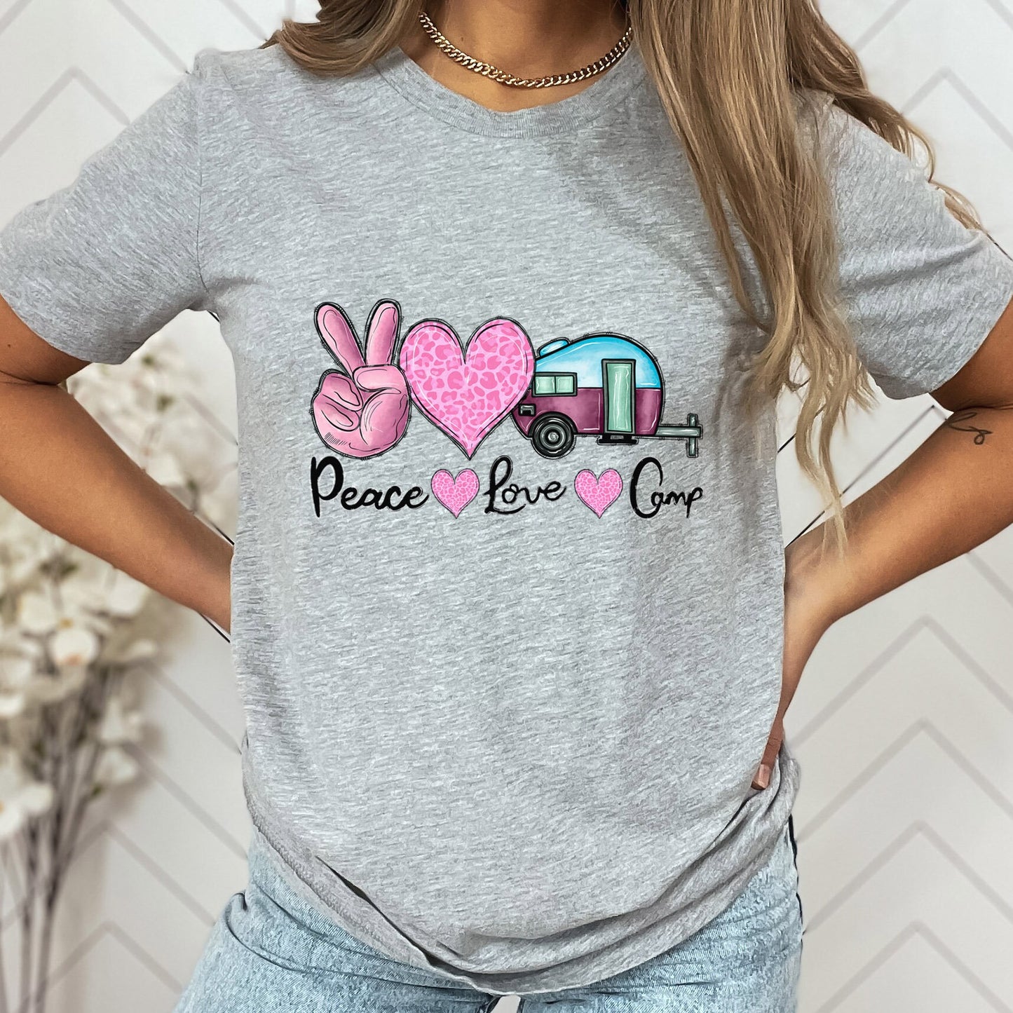 Peace Love Camp Shirt, Camping T-Shirt, Camping Shirt, Funny Travel T-shirt, Camping Lover Shirt, Adventure Shirt, Gift Shirt for Her