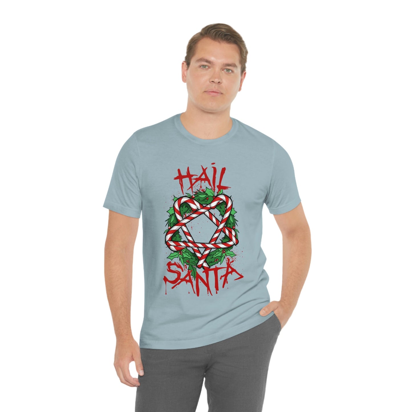 Santa T-shirt, Pentagon T-shirt, Scary Shirt, Horror T-Shirt, Hail Santa Shirt, Christmas Humor T-shirt, Gift T-shirt, Funny Shirt