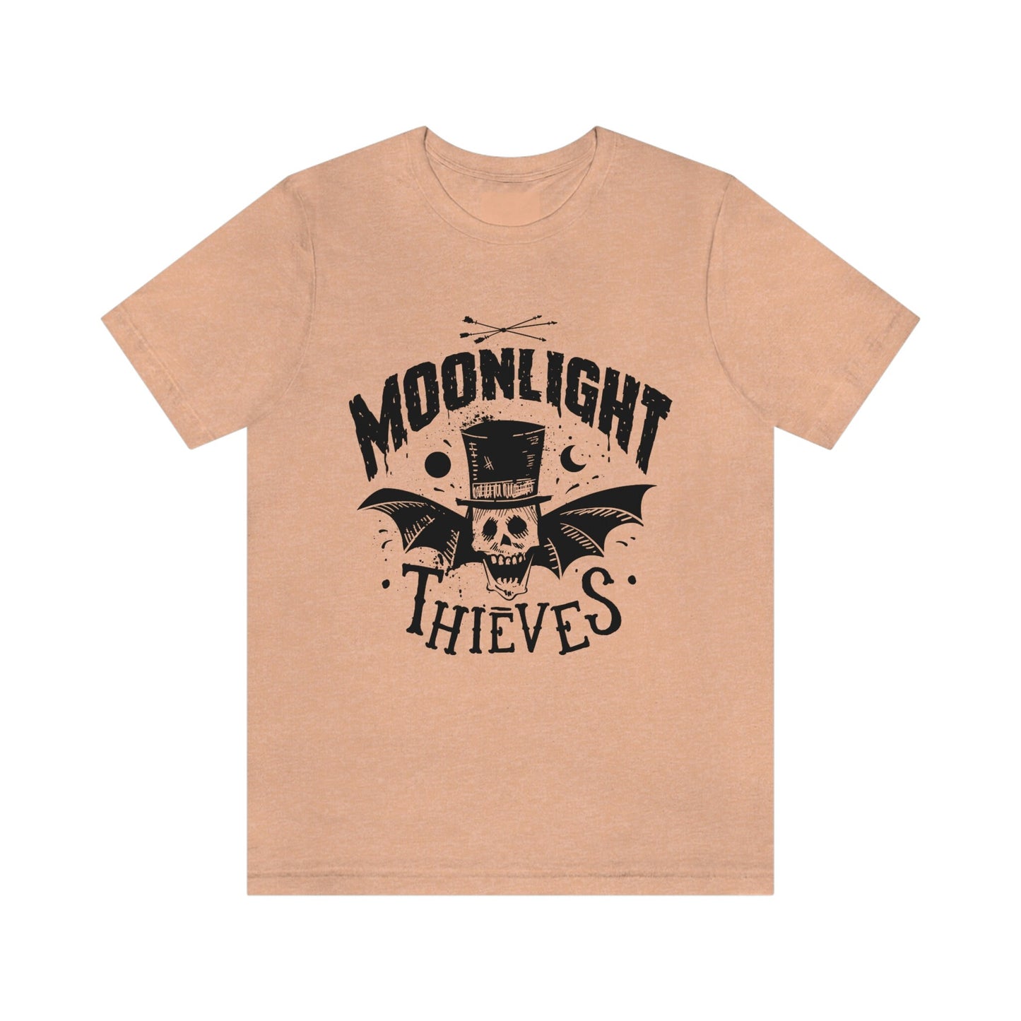Moonlight Thieves T-shirt, Horror Shirt, Skeleton T-shirt, Bat Shirt, T-shirt, Shirt with Bat and Wings, Celestial Moon Shirt