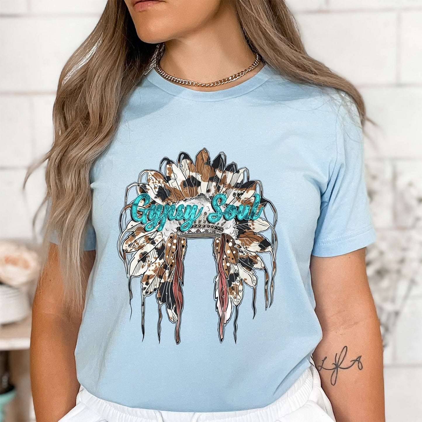 Gypsy Soul T-Shirt, Indianerhut Shirt, Indianerfedern Western Shirt, Southern Shirt, Cowgirl Shirt, Cowboy Shirt, Country Shirt, Geschenk Shirt