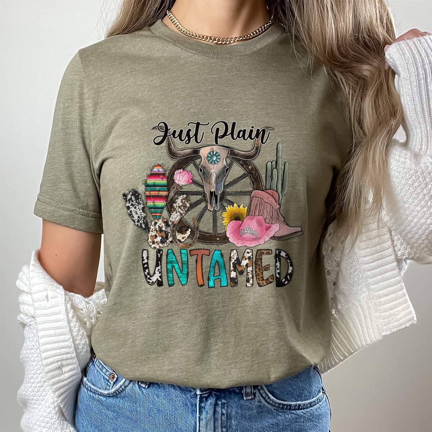 Just Plain Untamed T-Shirt, Western Style Shirt, Südstaaten Shirt, Rodeo Shirt, Cowgirl Shirt, Cowboy Shirt, Country Shirt
