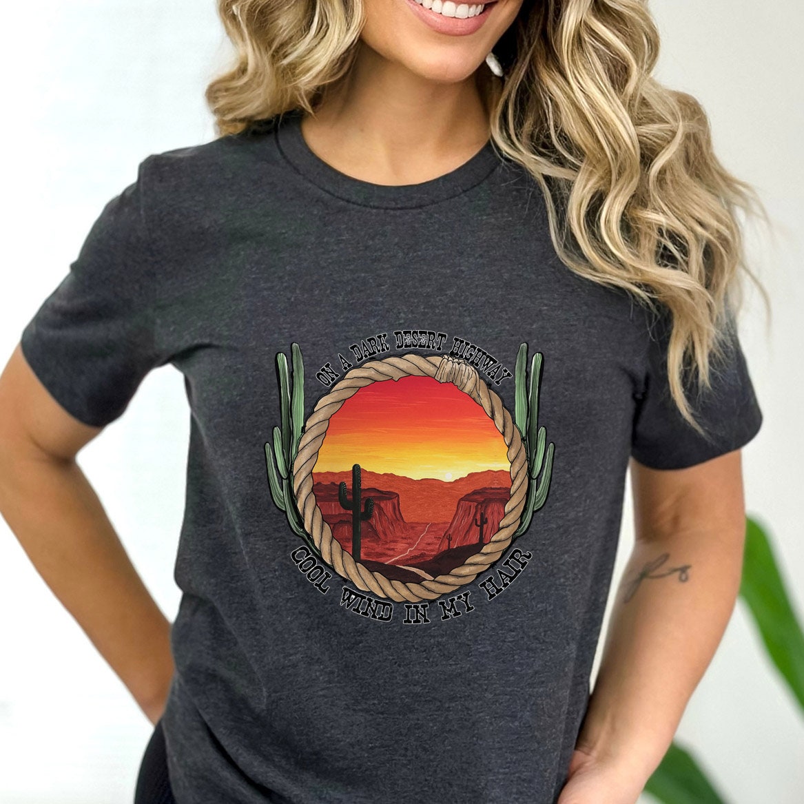 Desert Highway T-Shirt, Western Shirt, Natur Südstaaten Shirt, Cowgirl Shirt, Retro Shirt, Cowboy Shirt, Country Shirt
