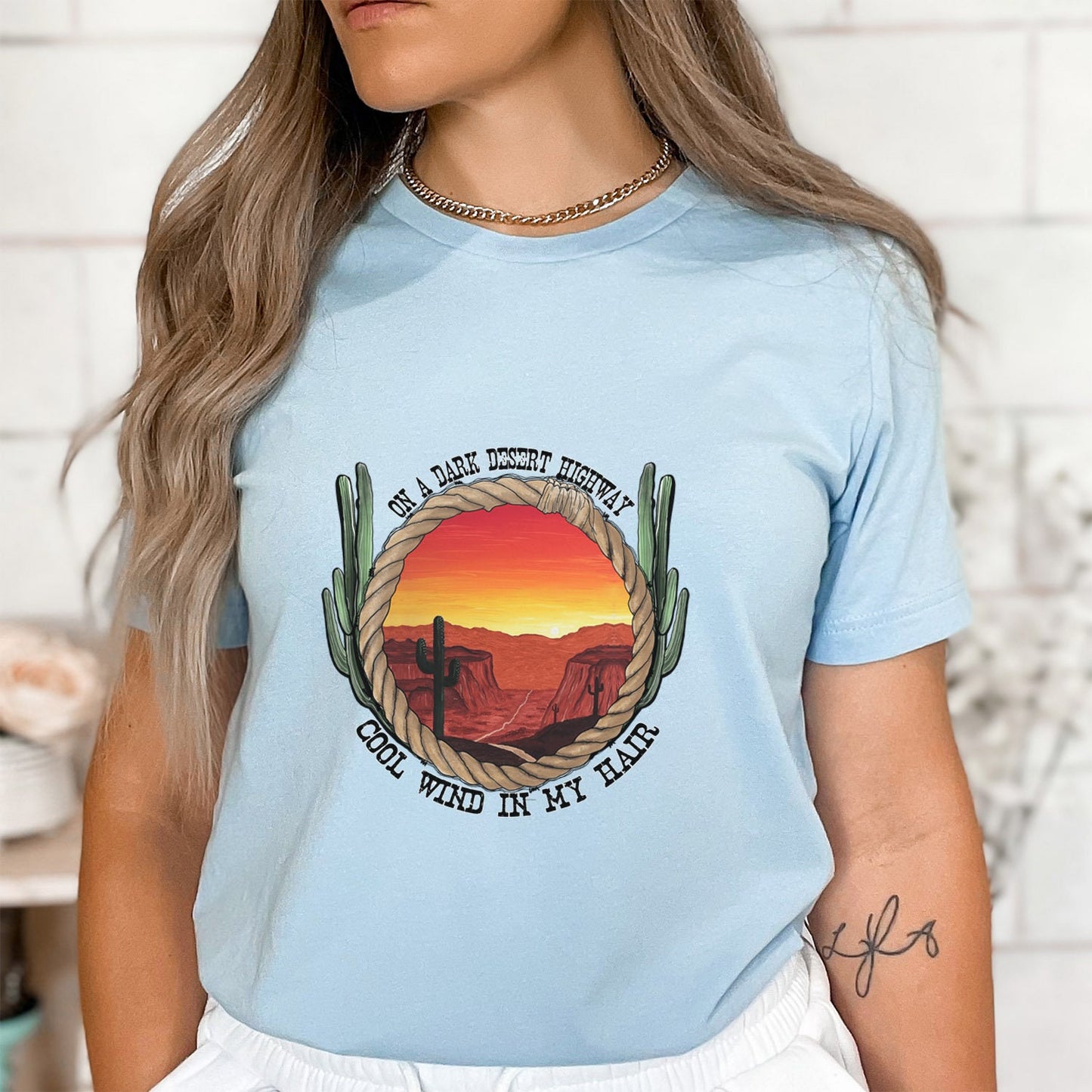 Desert Highway T-Shirt, Western Shirt, Natur Südstaaten Shirt, Cowgirl Shirt, Retro Shirt, Cowboy Shirt, Country Shirt