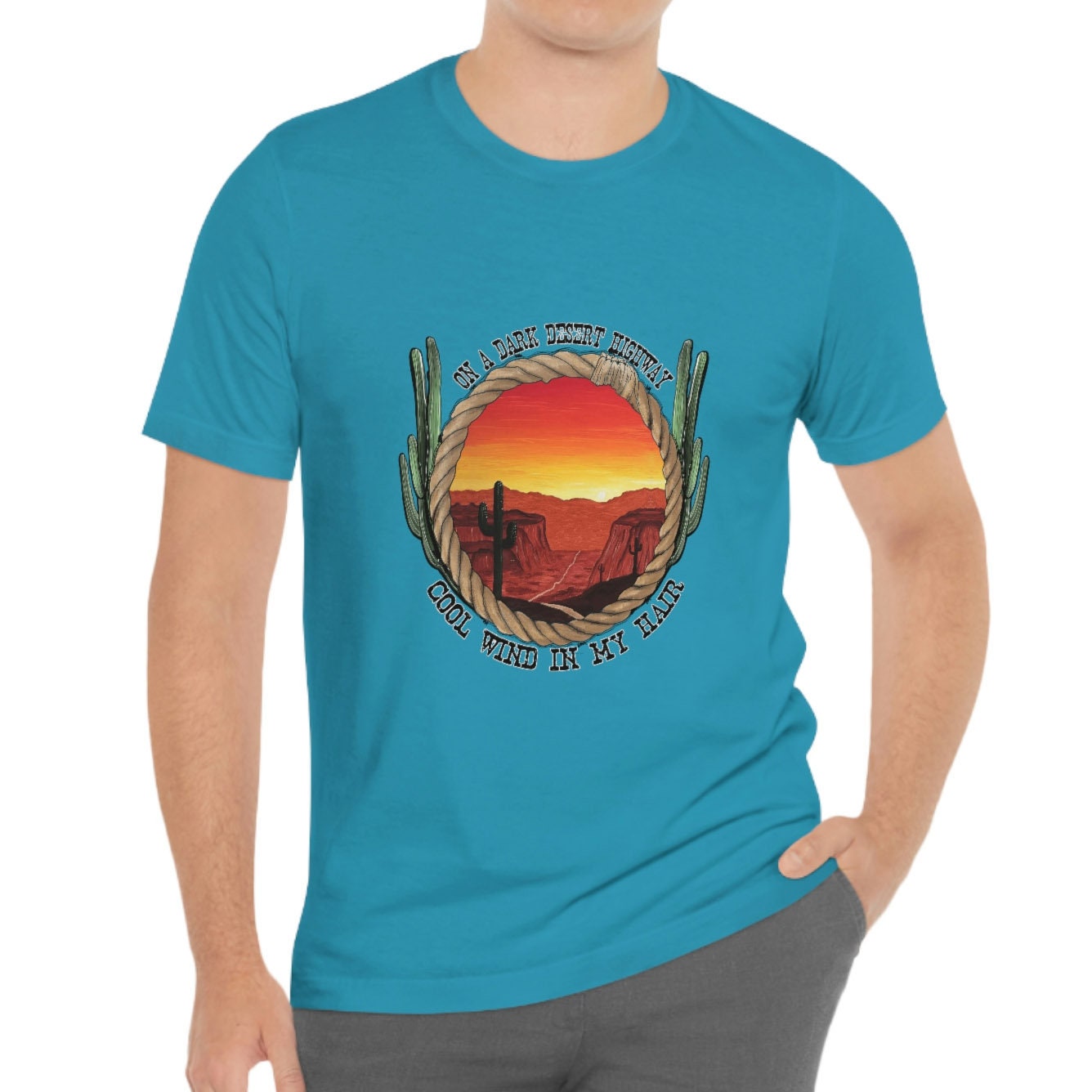 Desert Highway T-Shirt, Western Shirt, Natur Südstaaten Shirt, Cowgirl Shirt, Retro Shirt, Cowboy Shirt, Country Shirt