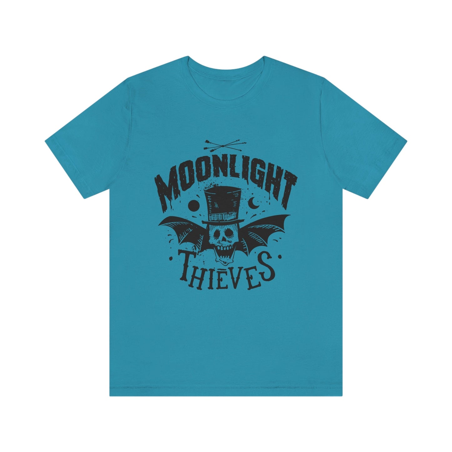 Moonlight Thieves T-shirt, Horror Shirt, Skeleton T-shirt, Bat Shirt, T-shirt, Shirt with Bat and Wings, Celestial Moon Shirt