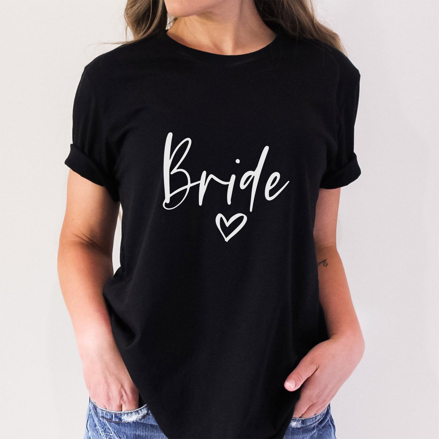 Bride T-shirt, Wedding Shirt, Bride Tee, Bridal Shower, Heart T-shirt, Bachelorette Party Shirt, Hen Night Top, Gift Shirt for Bride